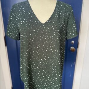 41 Hawthorn Olive Polka Dot Blouse
